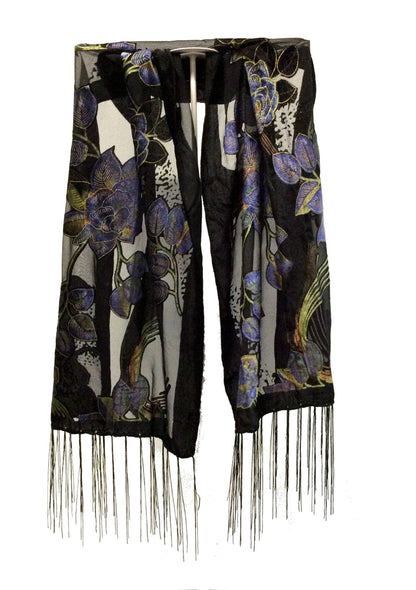 Floral Velvet Scarf