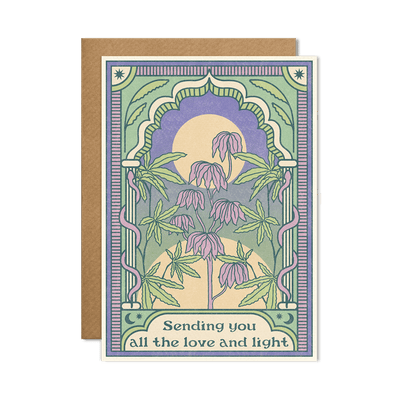 Sending you all the love and light Card - With cello wrap