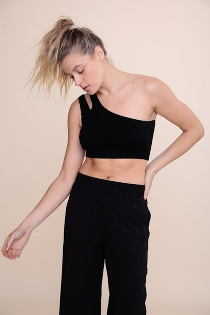 Asymmetric Shoulder Brami Top - La De Da