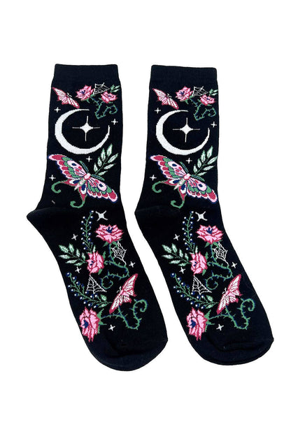 Enchanted Garden Luna Moth Socks