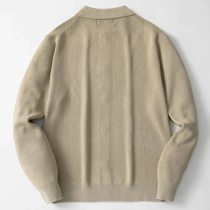 Men's Casual Knit Cardigan Sweater - Khaki