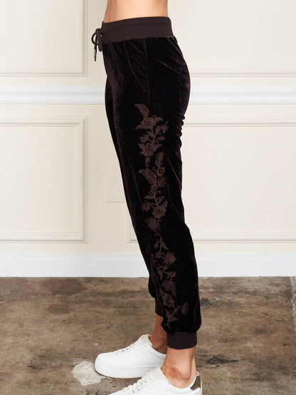 Velvet Jogger - Coffee