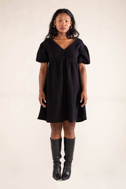 Elodie Dress - Plus Size: X-Large / Black - La De Da