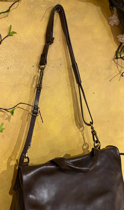 Hudde Leather Bag - Dark Brown