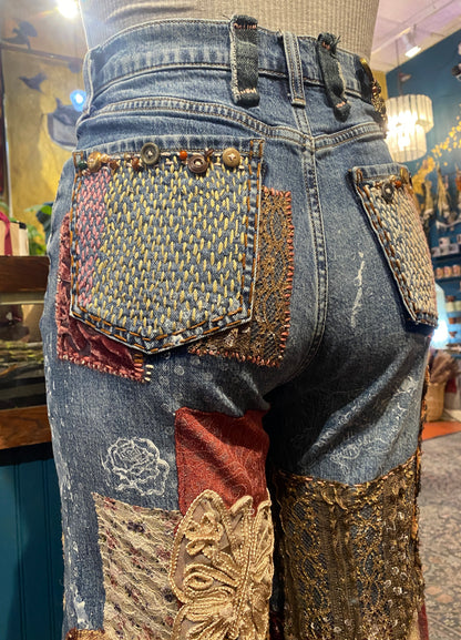 Embroidered Dreams Daze High Rise Wide Leg Jean - Savannah Pedersen*