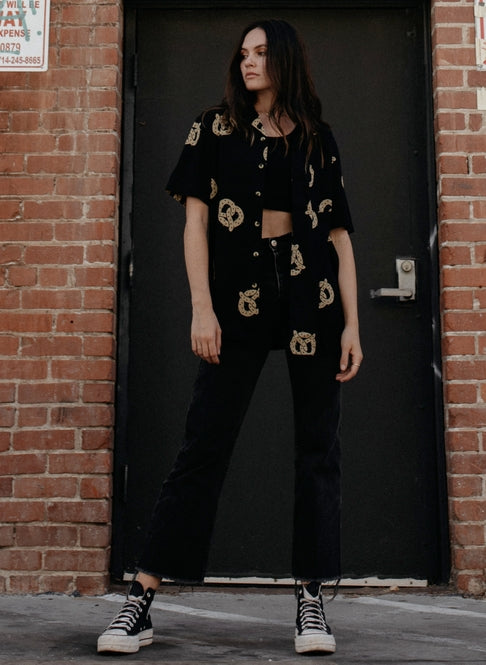 Don't Get It Twisted Pretzel Button Up - Unisex - La De Da