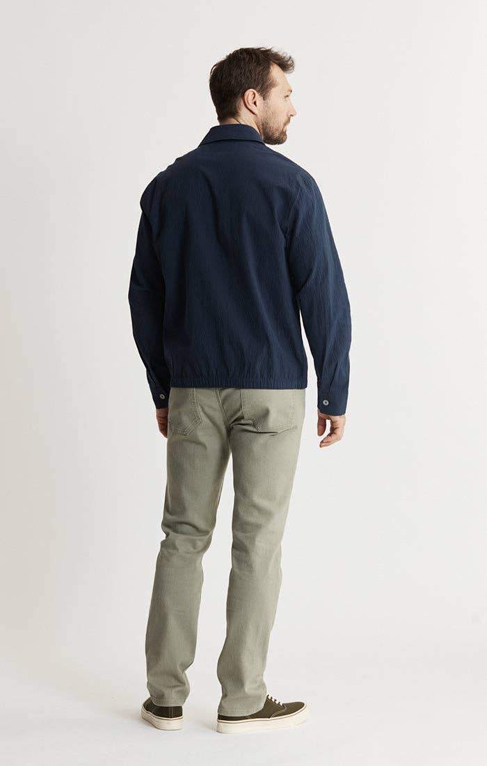 Charles Seersucker Full Zip Jacket - Navy