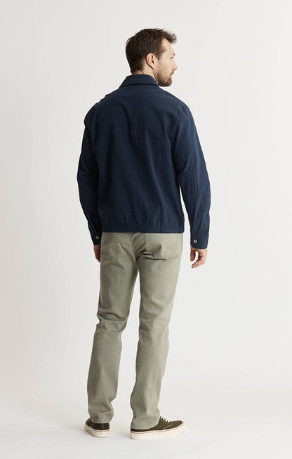 Charles Seersucker Full Zip Jacket - Navy