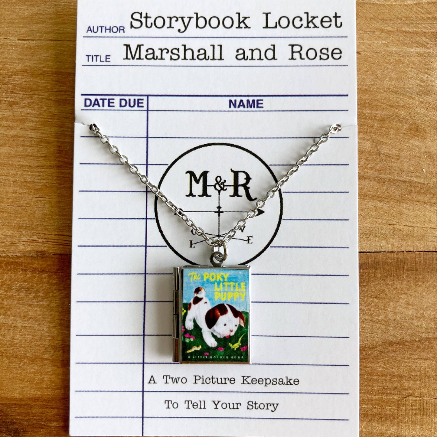 Book Locket The Poky Little Puppy - Stainless Steel