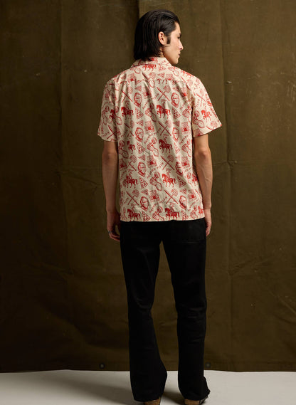 Defend Pizza Button Up