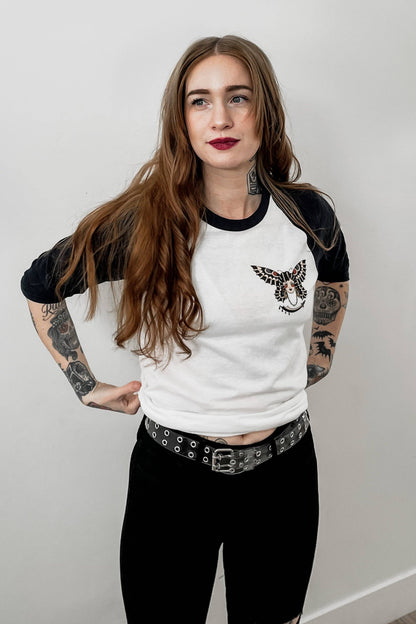 Butterfly Lady Unisex Raglan Tee- Unisex