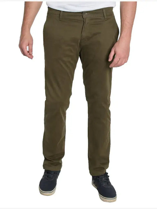 Chino Stretch Twill Pants - Olive
