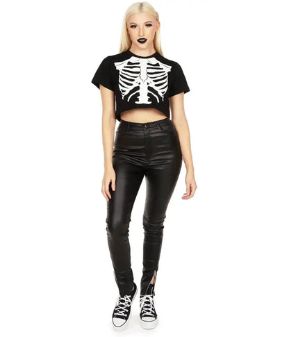 Skeleton Crop Top