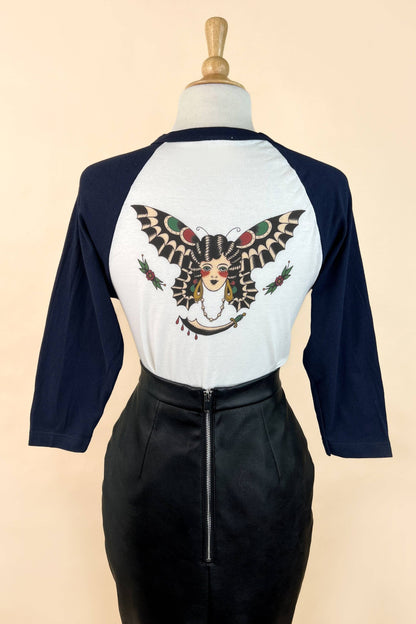 Butterfly Lady Unisex Raglan Tee- Unisex