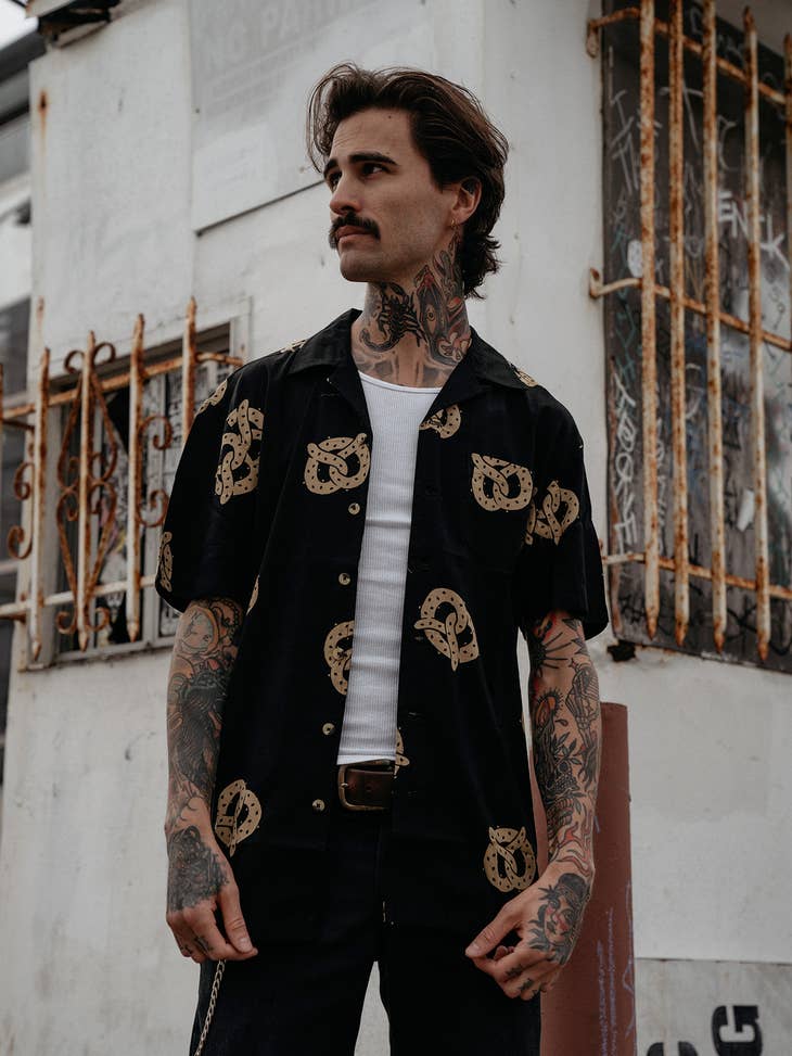 Don't Get It Twisted Pretzel Button Up - Unisex - La De Da