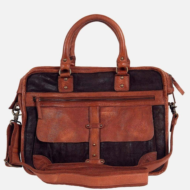 Boomsma Leather Messenger Bag - Camel - La De Da