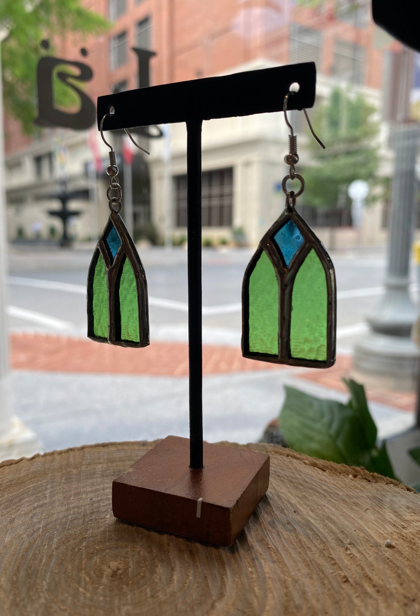 Stained Glass Church Window Earrings - KC16*