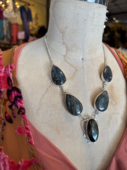Labradorite Statement Necklace