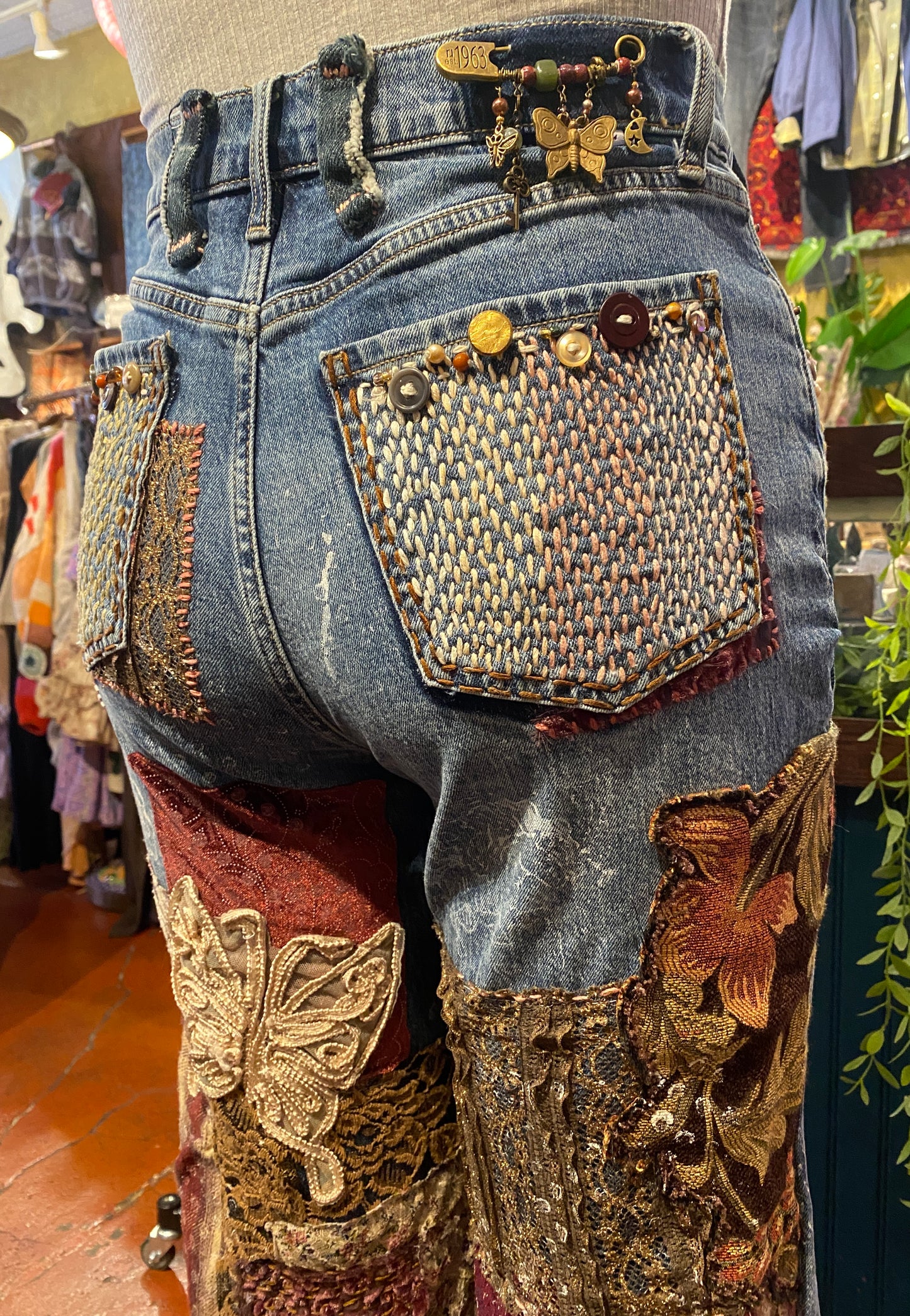 Embroidered Dreams Daze High Rise Wide Leg Jean - Savannah Pedersen*