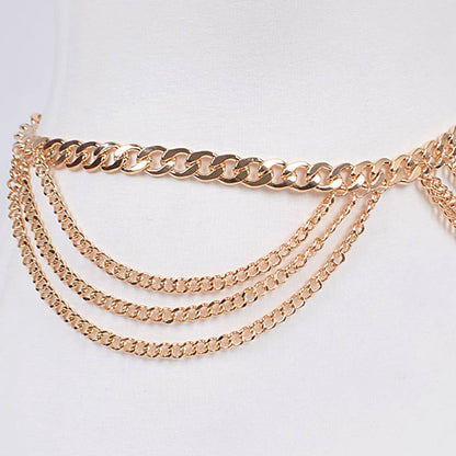 Symmetric Chain Belt - Gold