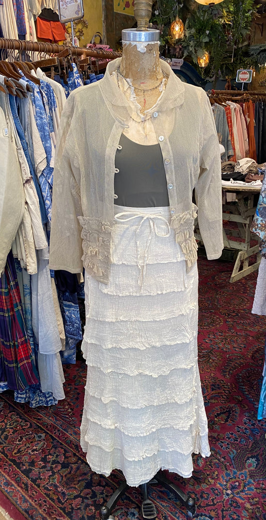 Artsy Mesh Jacket - Natural