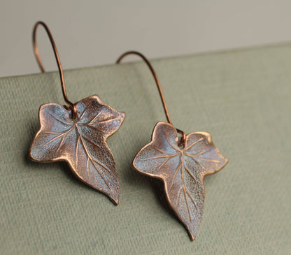 Opal Ivy Leaf Earrings - Short