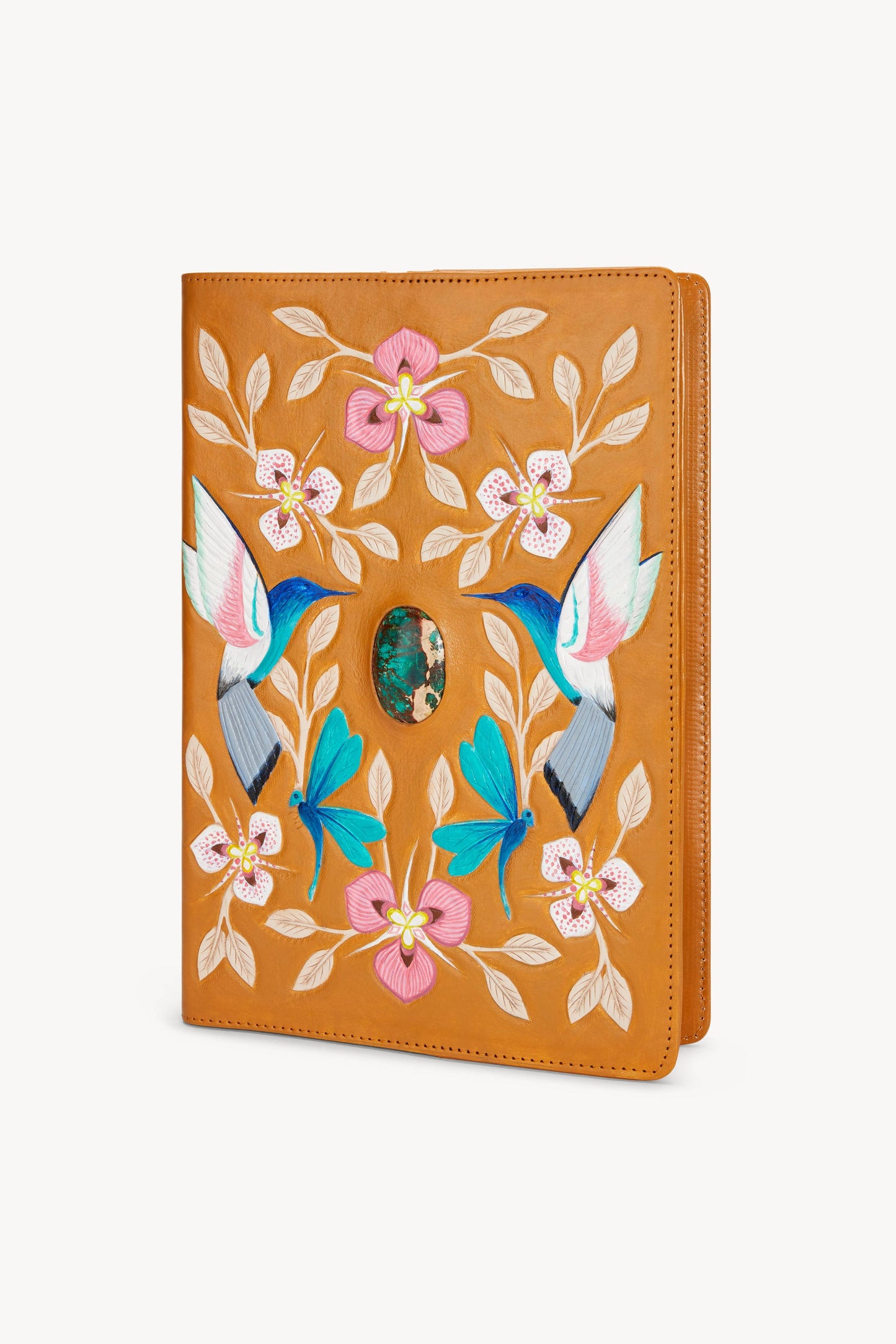 King Notebook - Antique Tan /Turquoise