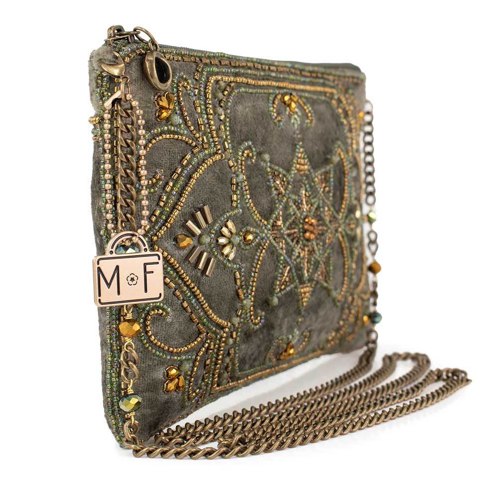 Night Light Green Mini Beaded Crossbody Handbag