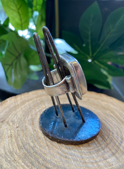 Square Labradorite Fine Silver Ring *425R-33