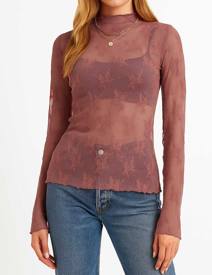 Floral Lace Layering Top - Multiple Colors