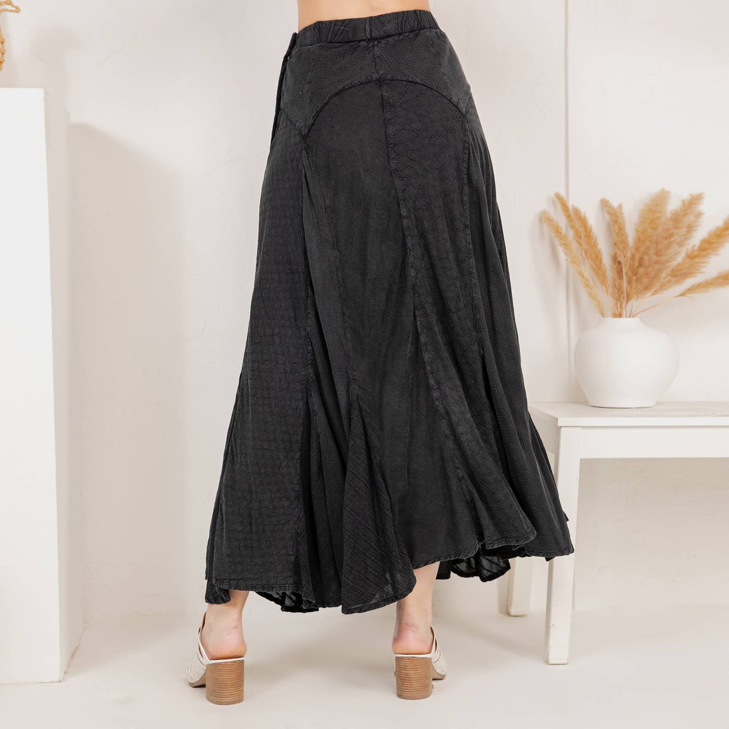 Boho Flair - Asymmetrical Mid-Length Skirt
