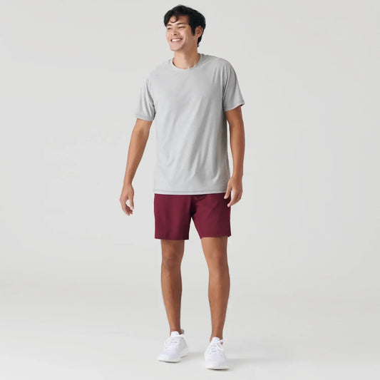 Active Quick Dry Shorts W/ Liner - Burgundy
