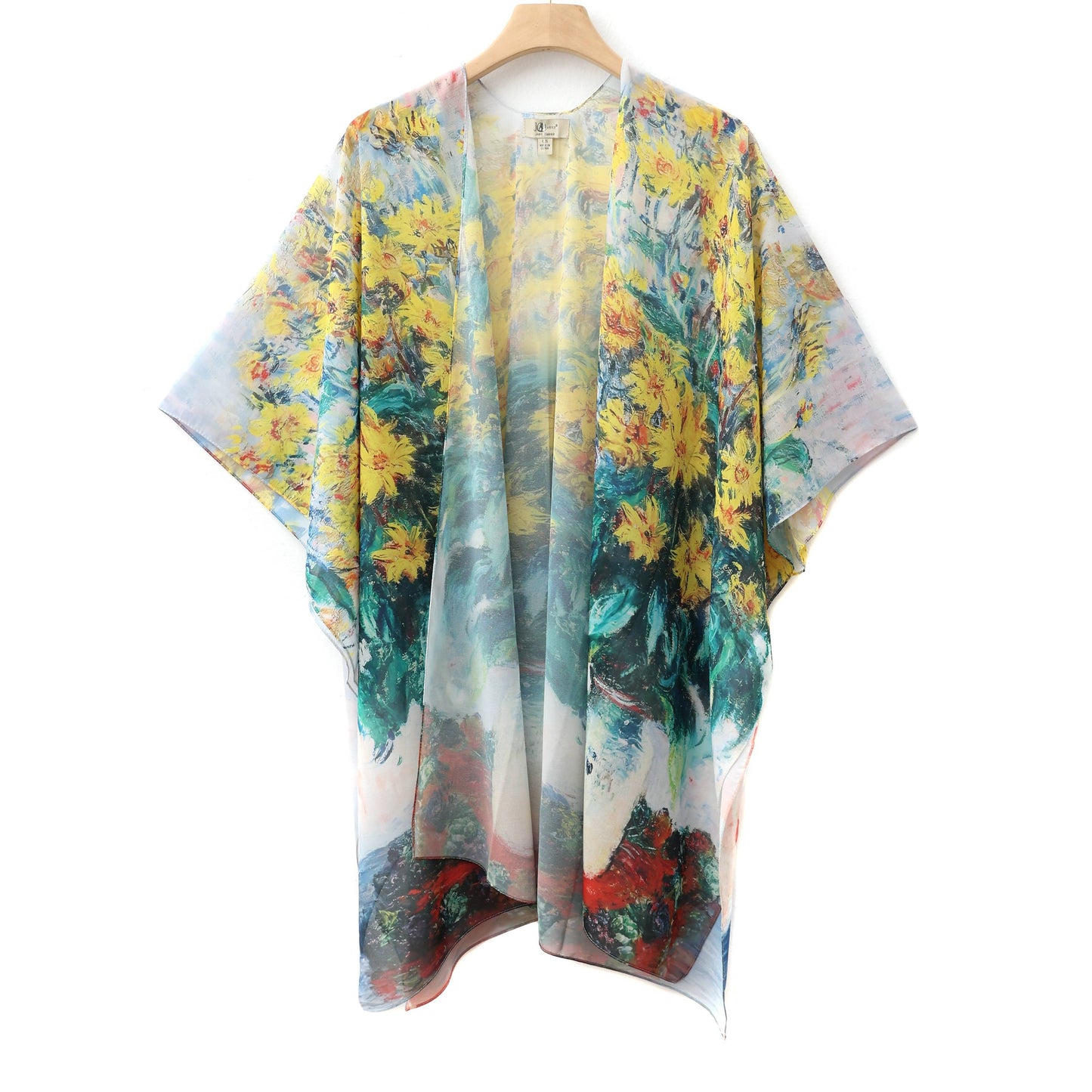 Monet-Jerusalem Artichoke Flower Kimono