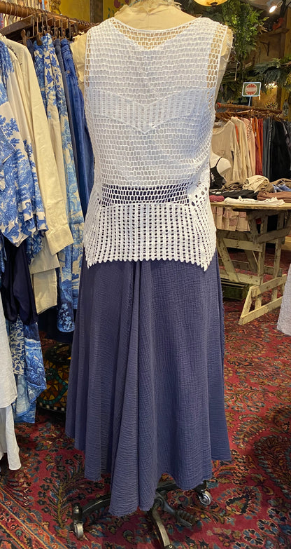 Gauze Skirt - Navy