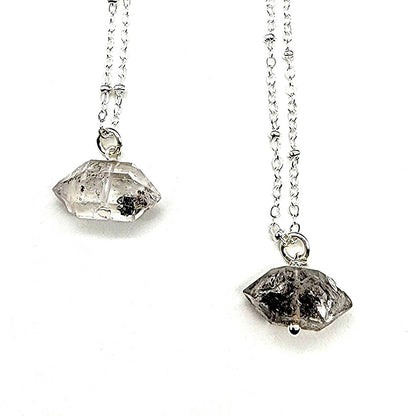 Petite Herkimer Diamond Necklace - Stainless Steel