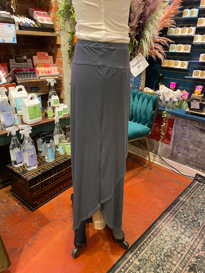 Flowy Leg Wrap Pant - Seaweed