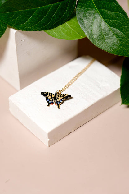 Tiny Flutter Yellow Necklace