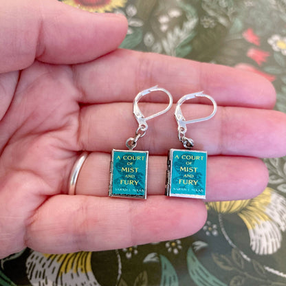 Earrings Book Locket A Court of Mist and Fury