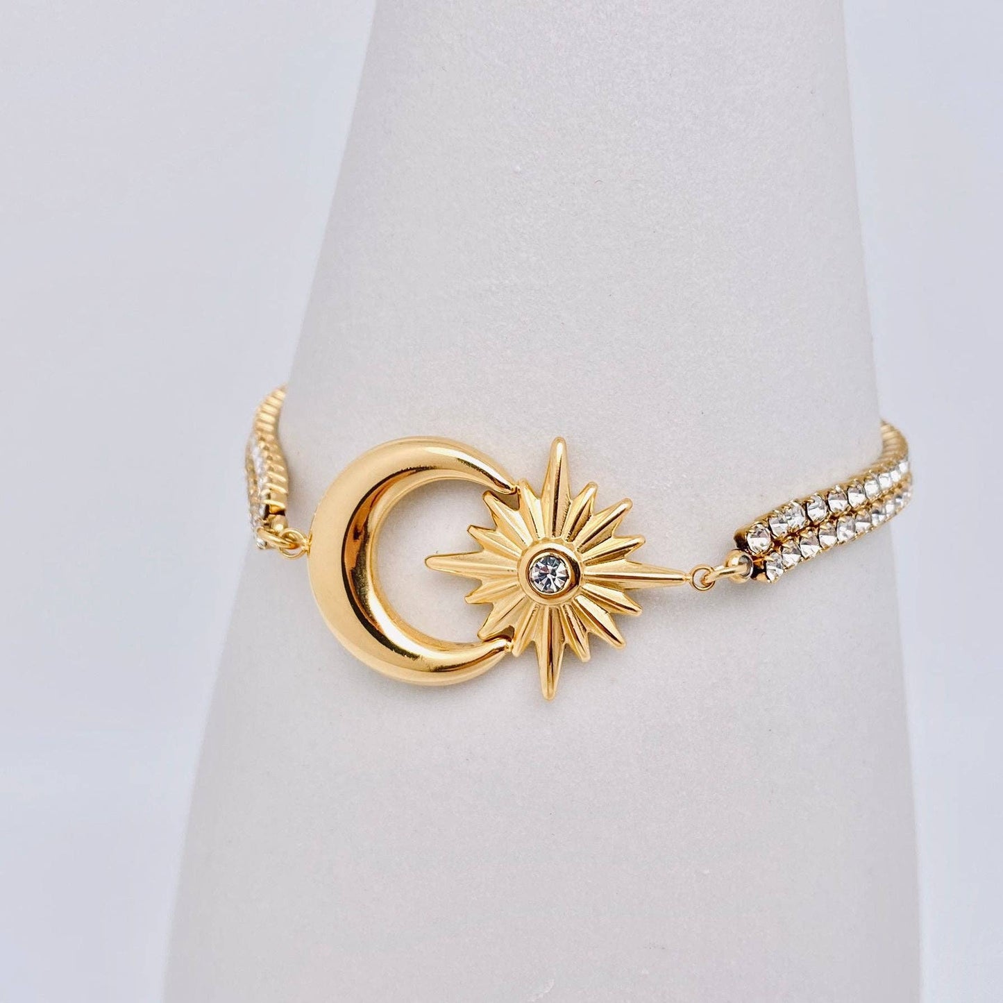 Star Moon Cubic Zirconia Bracelet