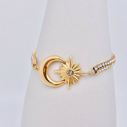 Star Moon Cubic Zirconia Bracelet