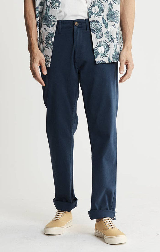Stretch Cotton Chino Pants - Navy
