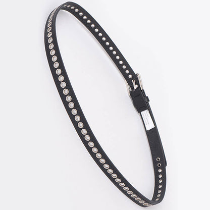 Western Inspired Belt With Circles - Black