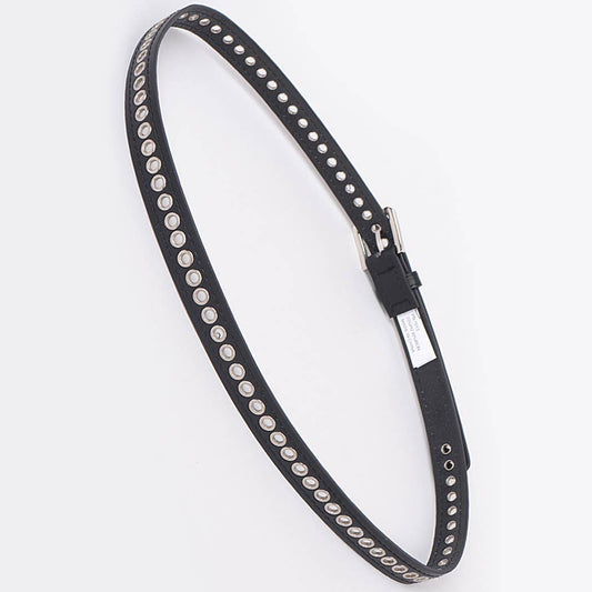 Western Inspired Belt With Circles - Black