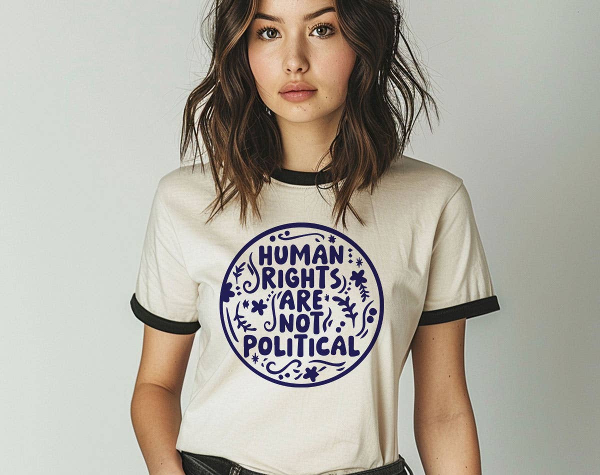Human Rights Are Not Political Ringer Tee
