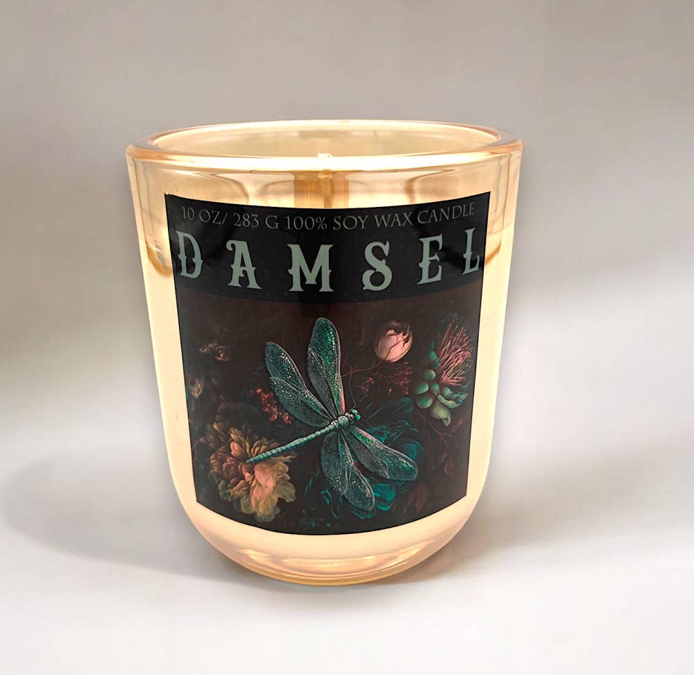 Aura Collection Iridescent Glass Candle - Damsel