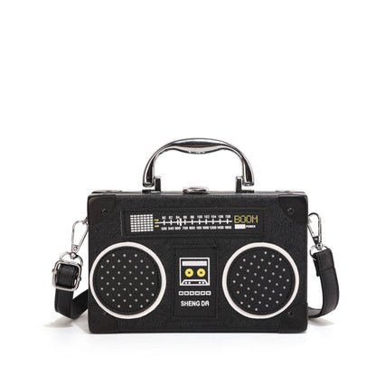 Fun radio box crossbody bag - Black
