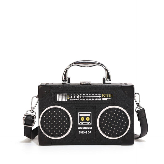Fun radio box crossbody bag - Black