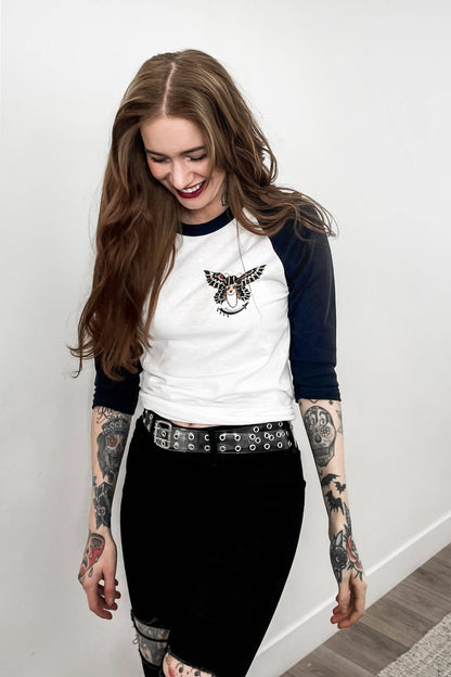 Butterfly Lady Unisex Raglan Tee- Unisex