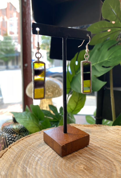 Stained Glass Rectangle Earrings - KC20*