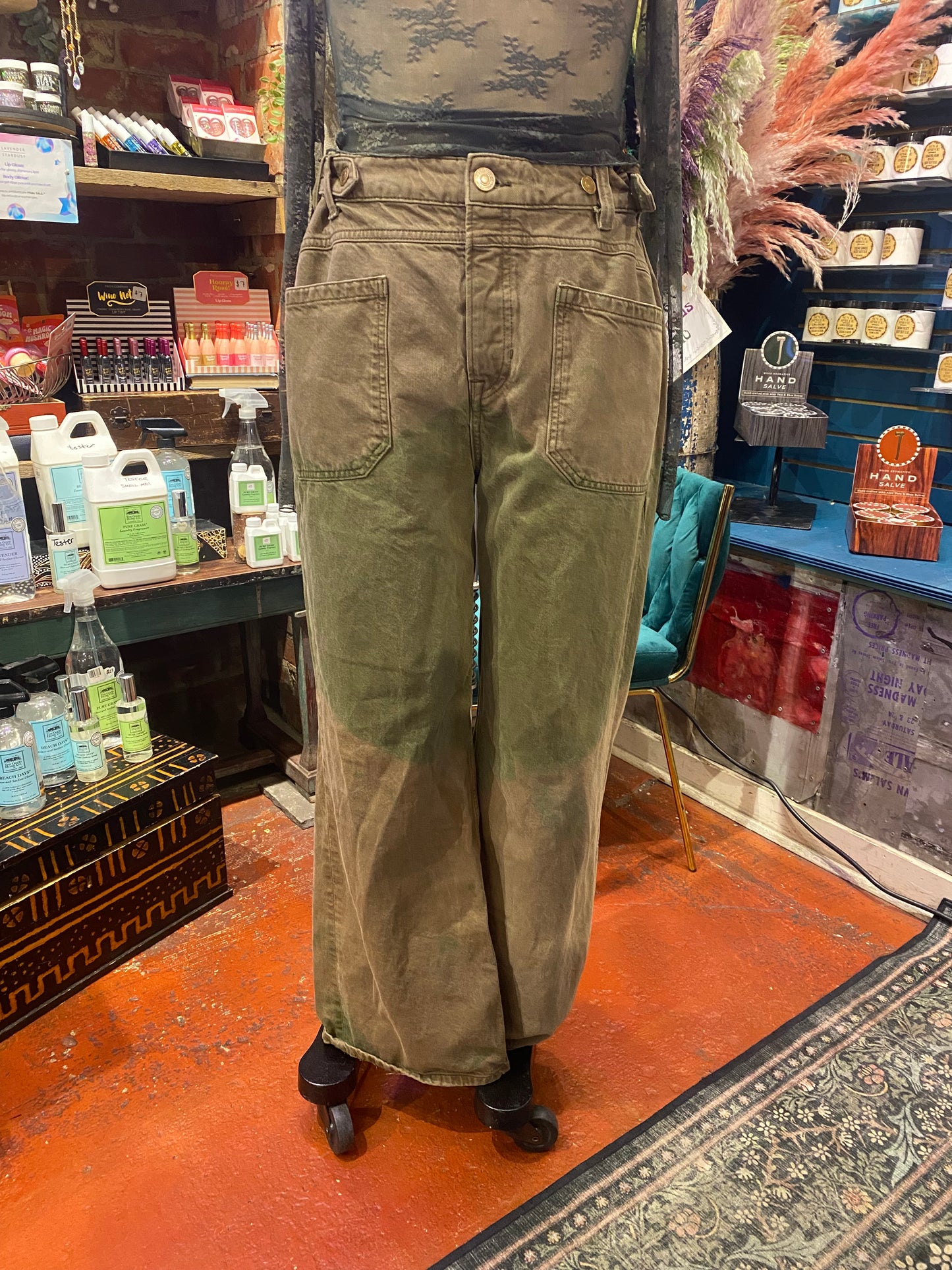 Custom Dyed Palmer Jeans - Breen